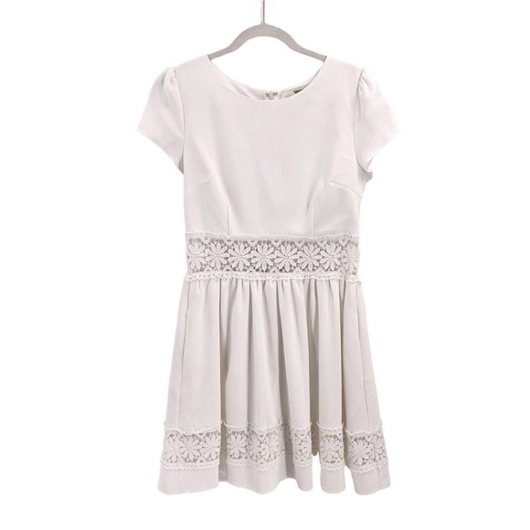 Fervour for ModCloth Womens Size Small Fit & Flare Daisy Eyelet Waistband Dress - Picture 9 of 9